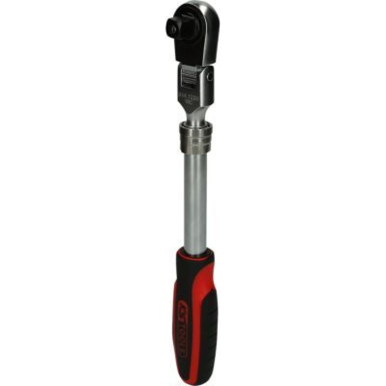 KS TOOLS Kniehebel-Teleskopknarre 1/2 CHROMEplus, 72 Zähne 914.1220