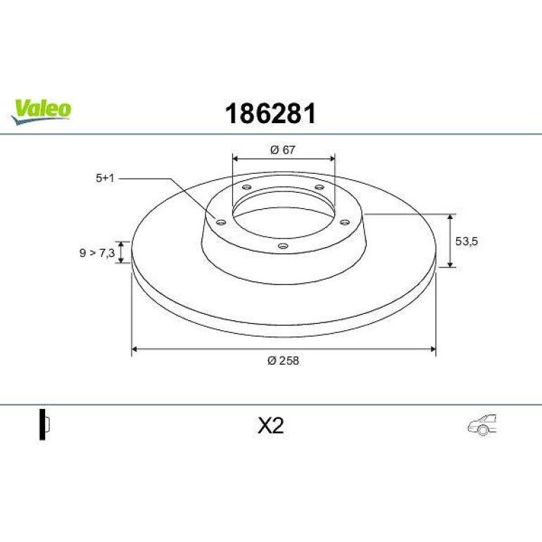 VALEO Bremsscheibe 186281 VALEO Bremsscheibe 186281
