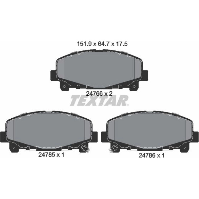 Bremsbelagsatz Honda P. Accord 08- Automatik 2476601 Bremsbelagsatz Honda P. Accord 08- Automatik 2476601