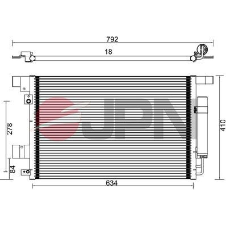JPN Kondensator, Klimaanlage 60C9091-JPN JPN Kondensator, Klimaanlage 60C9091-JPN