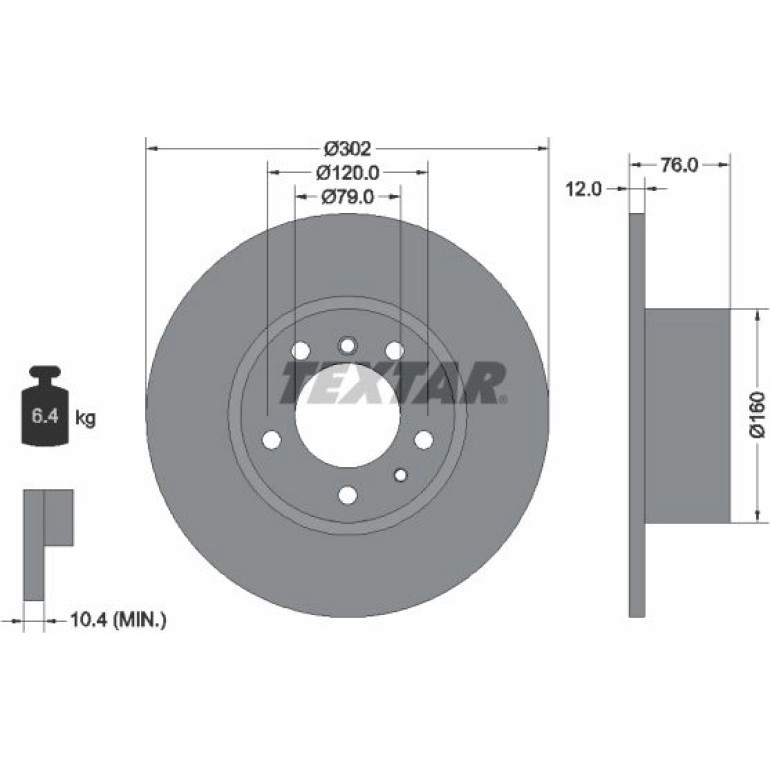 Bremsscheibe Bmw S. E34 87-95 92042103 Bremsscheibe Bmw S. E34 87-95 92042103