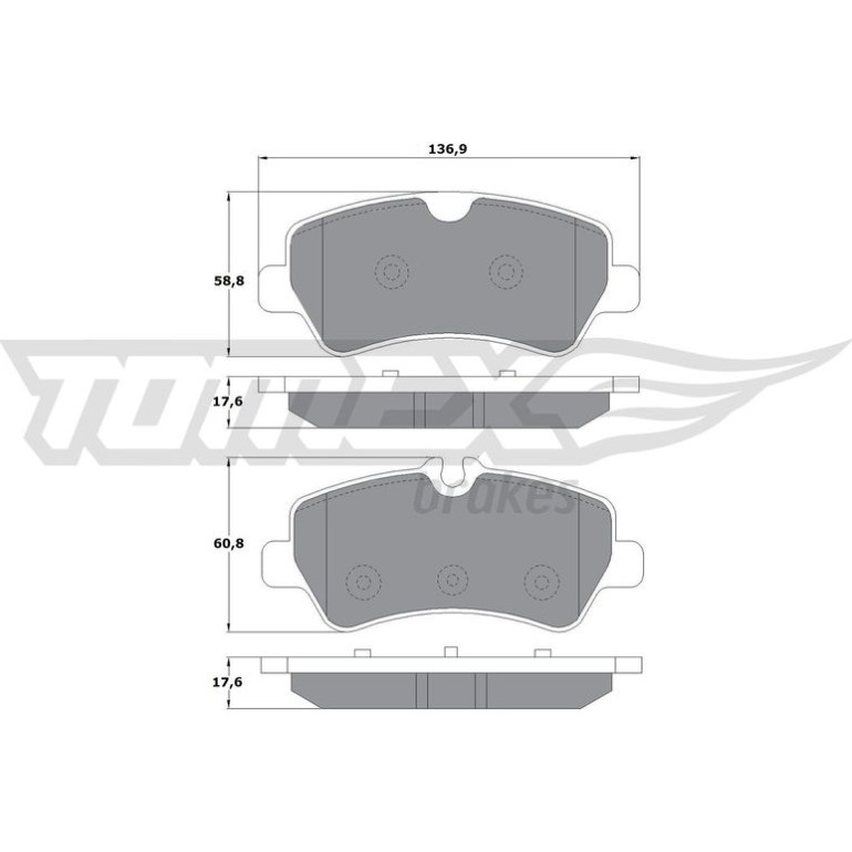 TOMEX brakes Bremsbelagsatz, Scheibenbremse TX 16-96 TOMEX brakes Bremsbelagsatz, Scheibenbremse TX 16-96