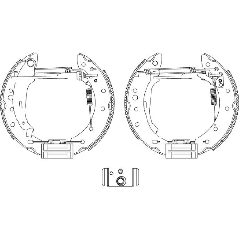 Satz Bremsbacken Citroen/Peugeot/Renault Saxo,Xsara,Zx,106,203,306,Clio,Laguna,Twingo 93 84061801 Satz Bremsbacken Citroen/Peugeot/Renault Saxo,Xsara,Zx,106,203,306,Clio,Laguna,Twingo 93 84061801