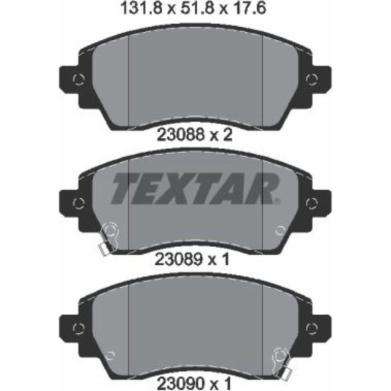Bremsbelagsatz Toyota P. Corolla 2308801