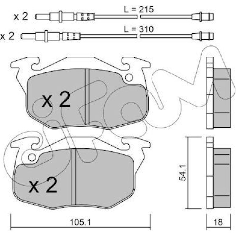 CIFAM Bremsbelagsatz, Scheibenbremse 822-037-4