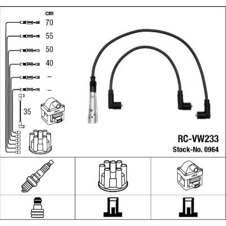 Zündleitungssatz RC-VW233 Zündleitungssatz RC-VW233