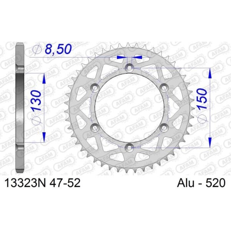 NB AFAM Kettenrad ALU 52 Zähne 13323N-52