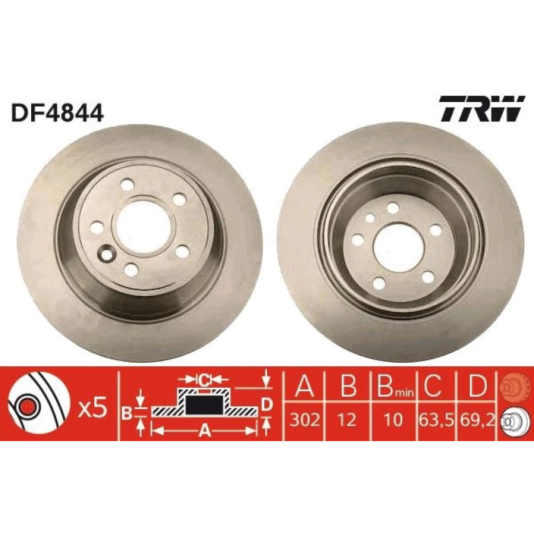 Bremsscheibe Volvo T. S70/S90/V70 DF4844 Bremsscheibe Volvo T. S70/S90/V70 DF4844