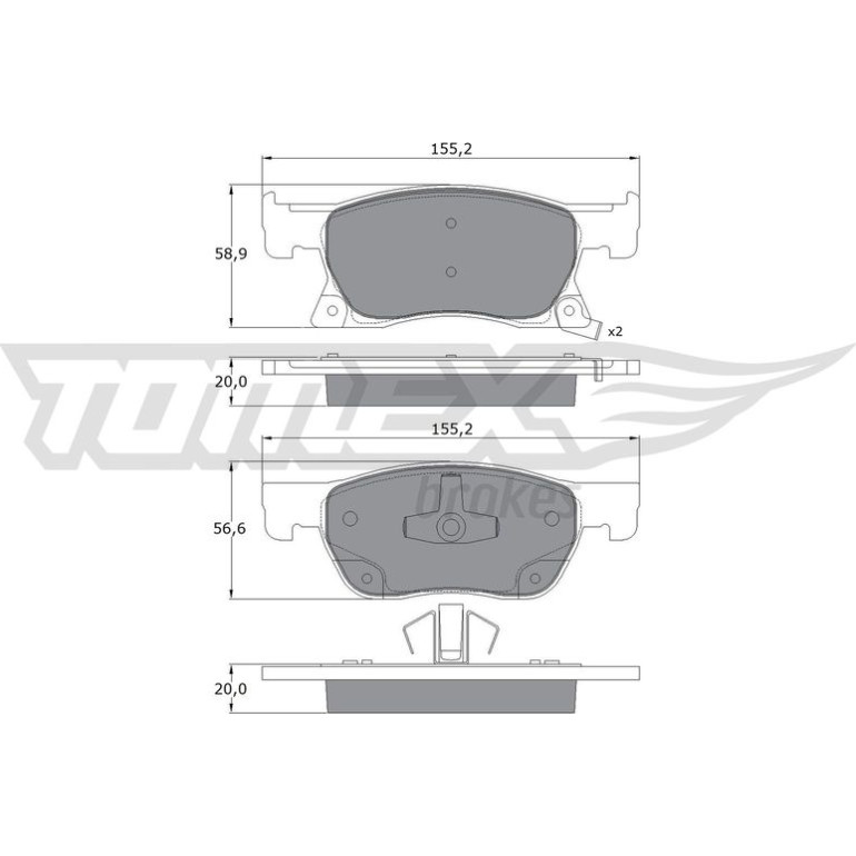 TOMEX brakes Bremsbelagsatz, Scheibenbremse TX 17-86
