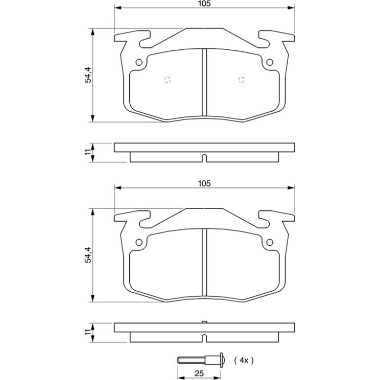 Bosch Bremsbelagsatz 0 986 461 149 Bosch Bremsbelagsatz 0 986 461 149