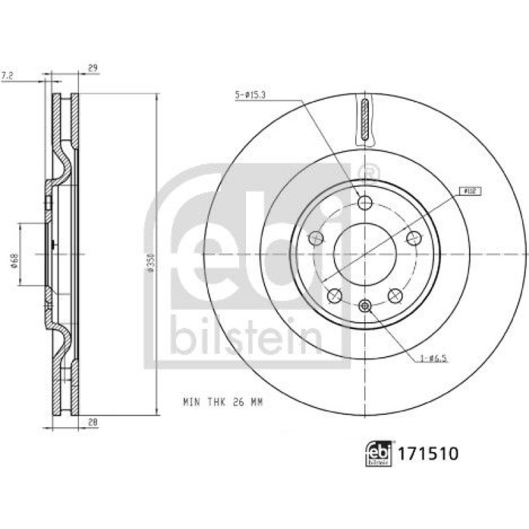 FEBI BILSTEIN Bremsscheibe 171510 FEBI BILSTEIN Bremsscheibe 171510