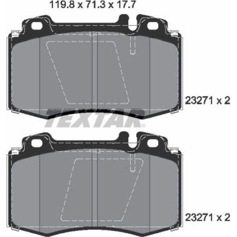 Bremsbelagsatz Db P. W163/W220/R230 98-12 2327102 Bremsbelagsatz Db P. W163/W220/R230 98-12 2327102