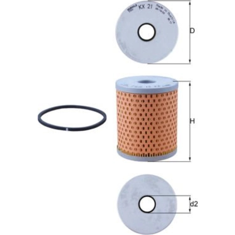 MAHLE Kraftstofffilter KX 21D MAHLE Kraftstofffilter KX 21D