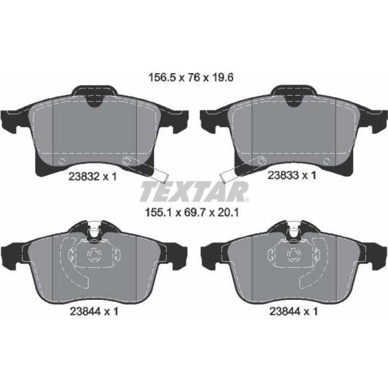 Bremsbelagsatz Opel P. Astra G/H/Meriva/Zafira 2383201 Bremsbelagsatz Opel P. Astra G/H/Meriva/Zafira 2383201