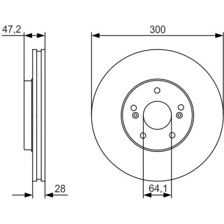 Bosch Automotive Bremsscheibe 0986479R47 Bosch Automotive Bremsscheibe 0986479R47