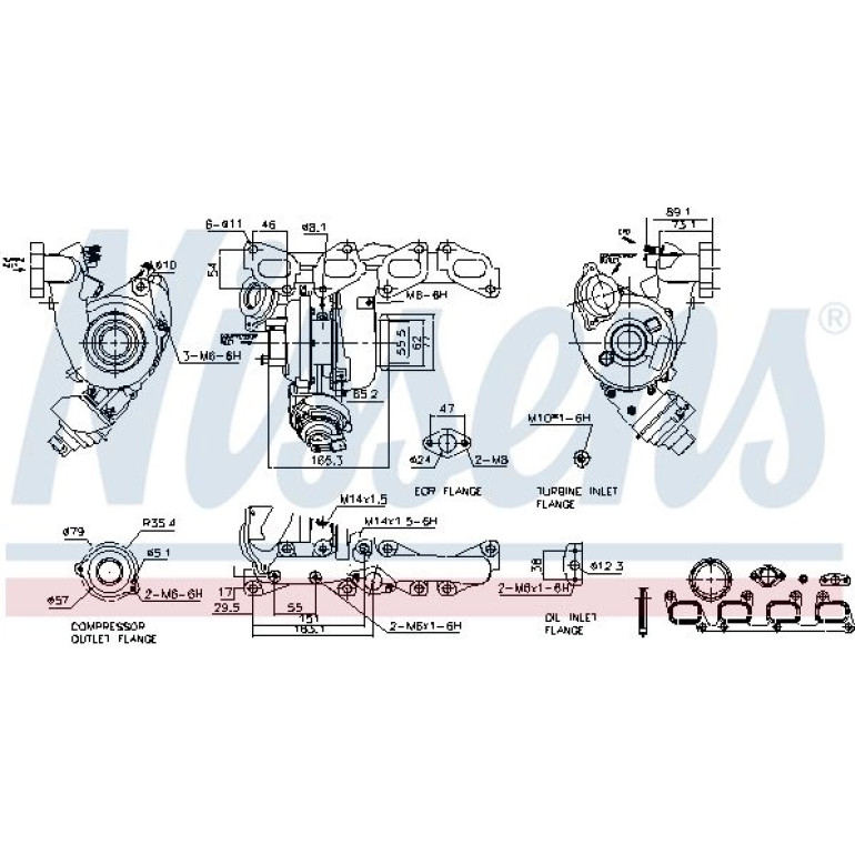 NISSENS Turbolader 93429 NISSENS Turbolader 93429