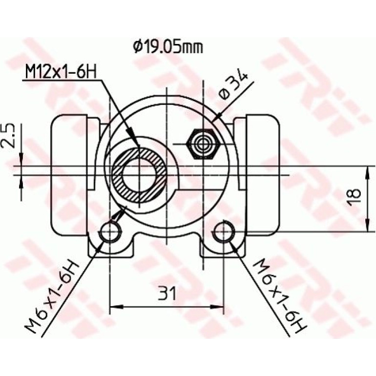 TRW Bremsrolle BWD134 TRW Bremsrolle BWD134