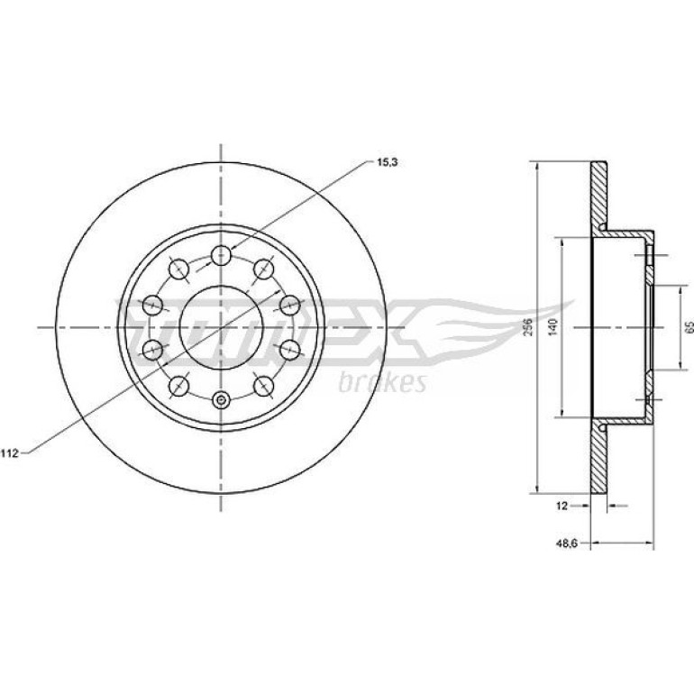 TOMEX brakes Bremsscheibe TX 70-79 TOMEX brakes Bremsscheibe TX 70-79