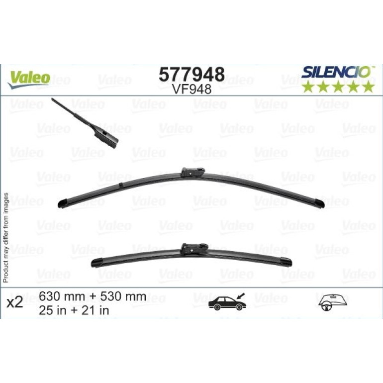 VALEO Silencio Flat Blade Set 577948 VALEO Silencio Flat Blade Set 577948