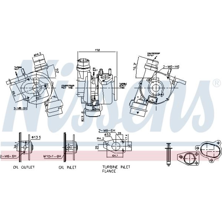 NISSENS Turbolader 93072 NISSENS Turbolader 93072