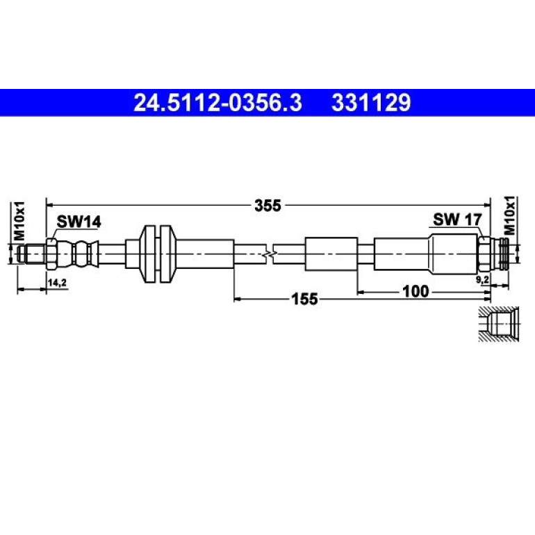 ATE Bremsschlauch 24.5112-0356.3 ATE Bremsschlauch 24.5112-0356.3