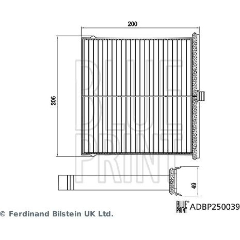 Filter, Innenraumluft ADBP250039 Filter, Innenraumluft ADBP250039
