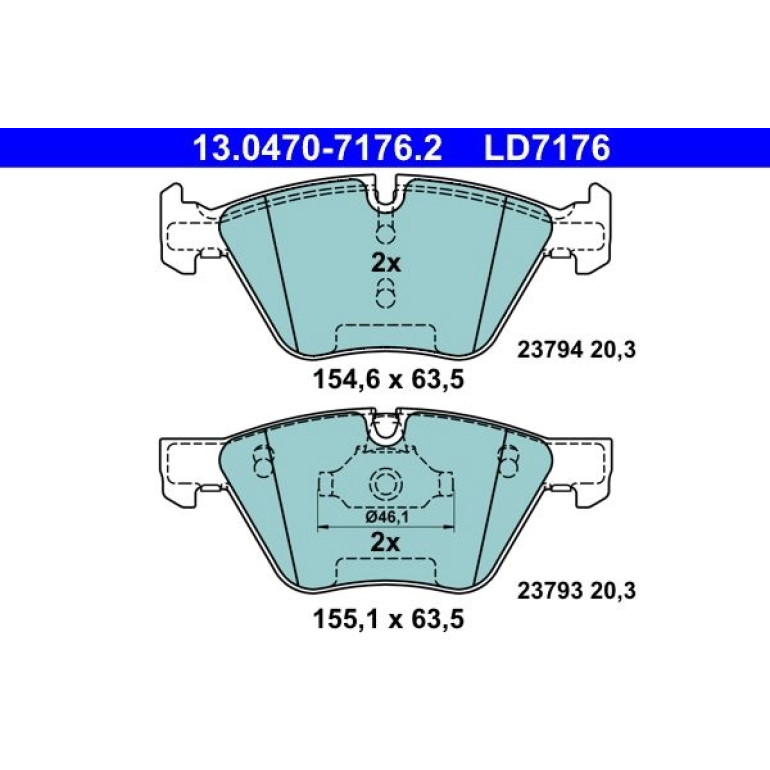Bremsbelagsatz Bmw S. 5 03-10 Keramik 13.0470-7176.2 Bremsbelagsatz Bmw S. 5 03-10 Keramik 13.0470-7176.2