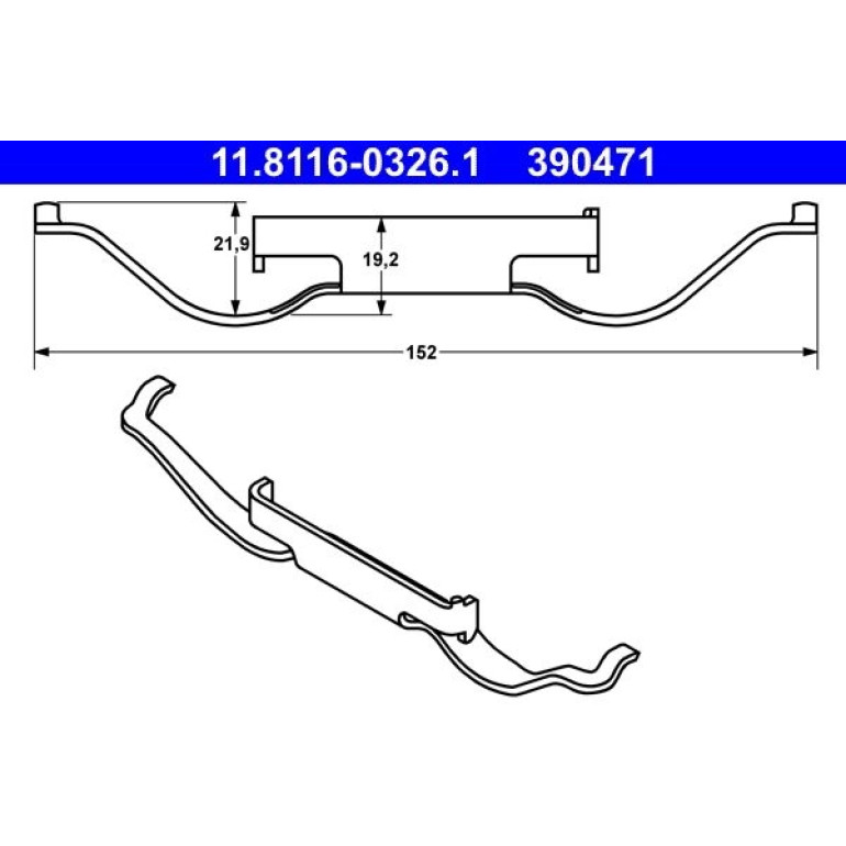 ATE Feder, Bremstrommel 11.8116-0326.1 ATE Feder, Bremstrommel 11.8116-0326.1