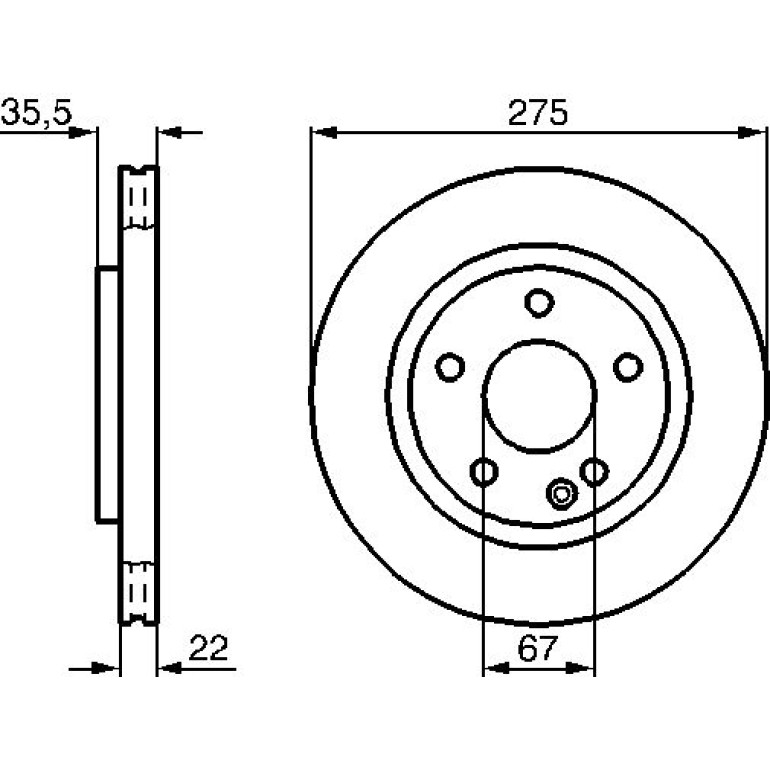 Bremsscheibe VA 0 986 478 474 Bremsscheibe VA 0 986 478 474