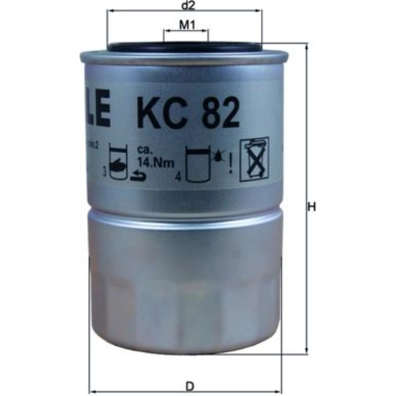 MAHLE Kraftstofffilter KC 82D MAHLE Kraftstofffilter KC 82D