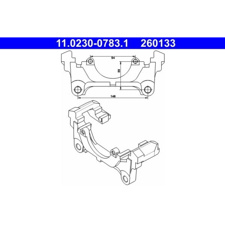 Halter, Bremssattel 11.0230-0783.1 Halter, Bremssattel 11.0230-0783.1