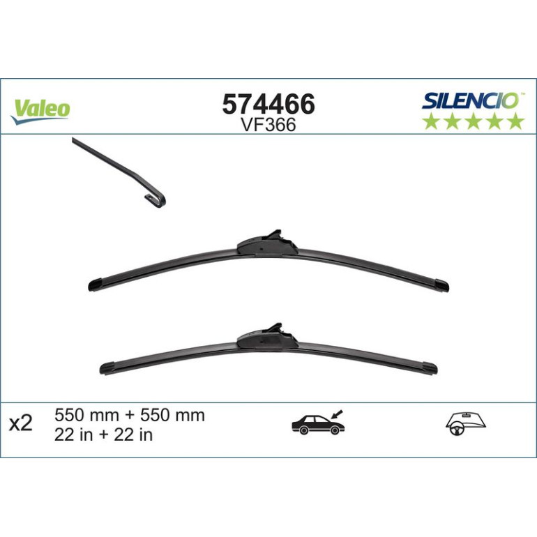 VM366 VALEO Silencio X.TRM Wischer 574466 VM366 VALEO Silencio X.TRM Wischer 574466