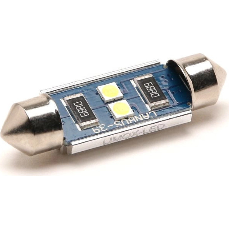 LED Soffitte C5W 39mm 2x 3030 SMD Weiß 250 Lumen Canbus LED Soffitte C5W 39mm 2x 3030 SMD Weiß 250 Lumen Canbus