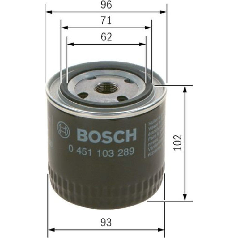 Ölfilter 0 451 103 289 Ölfilter 0 451 103 289