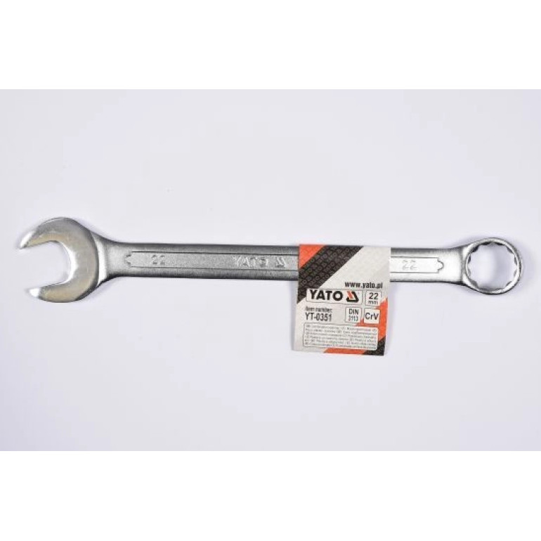 Maulringschlüssel 22mm Polierte K÷Pfe YT-0351 Maulringschlüssel 22mm Polierte K÷Pfe YT-0351