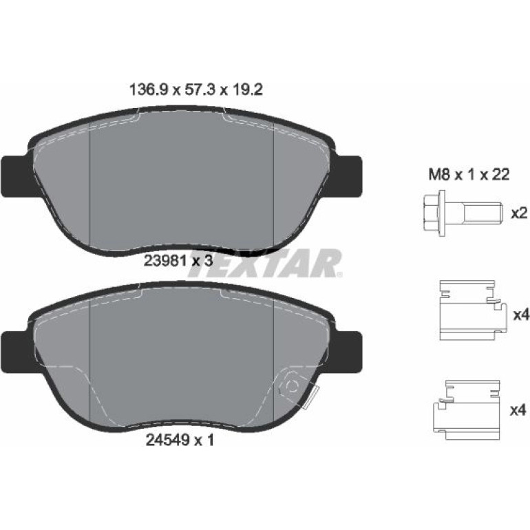 Bremsbelagsatz Opel P. Corsa D 1.3Cdti 06 2398101 Bremsbelagsatz Opel P. Corsa D 1.3Cdti 06 2398101