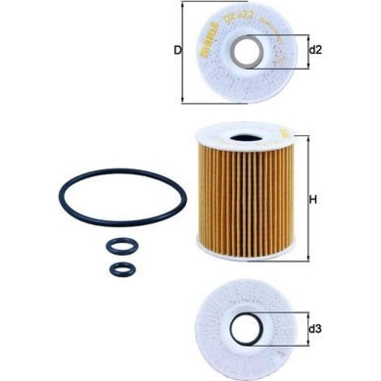 MAHLE Ölfilter OX 422D MAHLE Ölfilter OX 422D