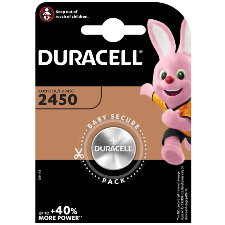 Duracell Lithium CR2450 Knopfbatterie 1 Stk Blister 5000394030428 Duracell Lithium CR2450 Knopfbatterie 1 Stk Blister 5000394030428