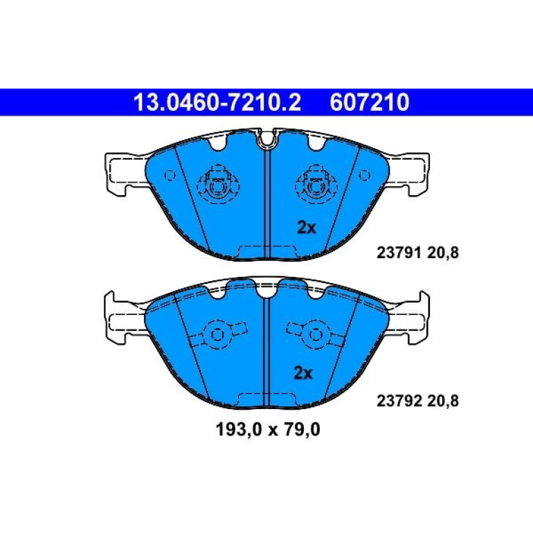 Bremsbelagsatz Bmw P. E60/E61/E65/E63 3,0-6,0 04-10 13.0460-7210.2 Bremsbelagsatz Bmw P. E60/E61/E65/E63 3,0-6,0 04-10 13.0460-7210.2