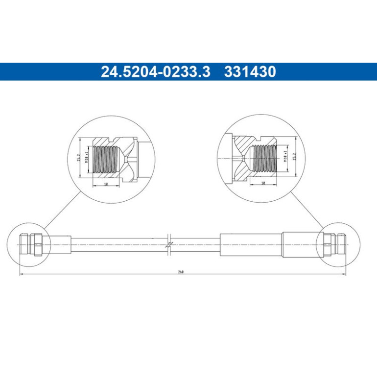 Bremsschlauch 24.5204-0233.3 Bremsschlauch 24.5204-0233.3