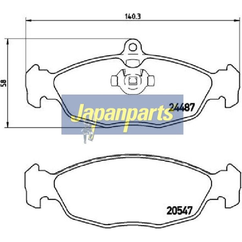 Japanparts Bremsbeläge PP-0315AF Japanparts Bremsbeläge PP-0315AF