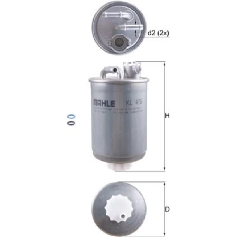MAHLE Kraftstofffilter KL 476D MAHLE Kraftstofffilter KL 476D