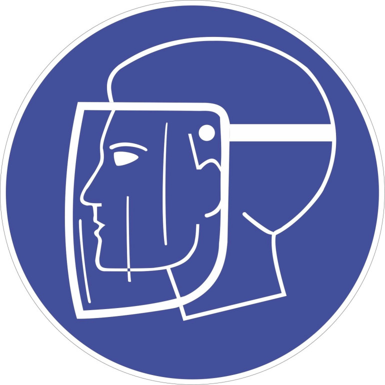 Aufkleber Gesichtsschutz 31361 Aufkleber Gesichtsschutz 31361