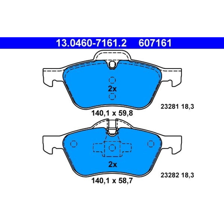 Bremsbelagsatz Mini P. Cooper/One 01-07 13.0460-7161.2 Bremsbelagsatz Mini P. Cooper/One 01-07 13.0460-7161.2