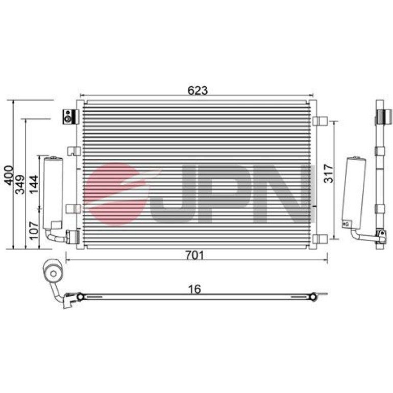 JPN Kondensator, Klimaanlage 60C9110-JPN JPN Kondensator, Klimaanlage 60C9110-JPN