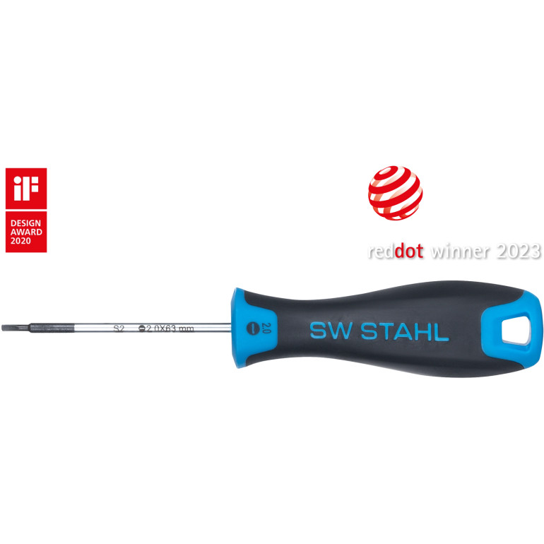 SW-Stahl Schraubendreher, Schlitz, 2,0 32752SB