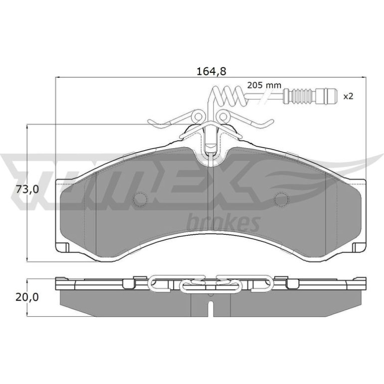 TOMEX brakes Bremsbelagsatz, Scheibenbremse TX 11-481 TOMEX brakes Bremsbelagsatz, Scheibenbremse TX 11-481