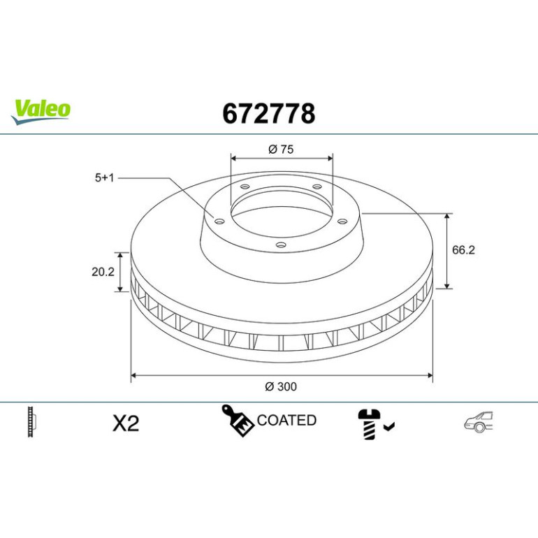 VALEO Bremsscheibe 672778