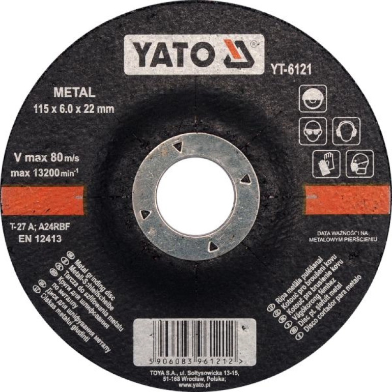 Schruppscheibe F÷r Metall Gekr÷Pft 115X6,0 YT-6121 Schruppscheibe F÷r Metall Gekr÷Pft 115X6,0 YT-6121