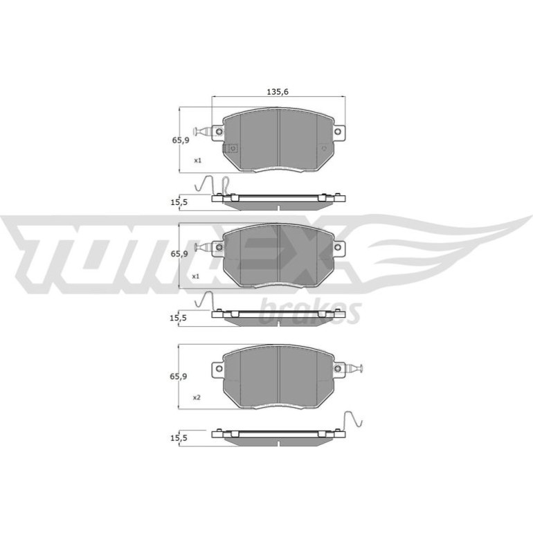 TOMEX brakes Bremsbelagsatz, Scheibenbremse TX 19-39 TOMEX brakes Bremsbelagsatz, Scheibenbremse TX 19-39